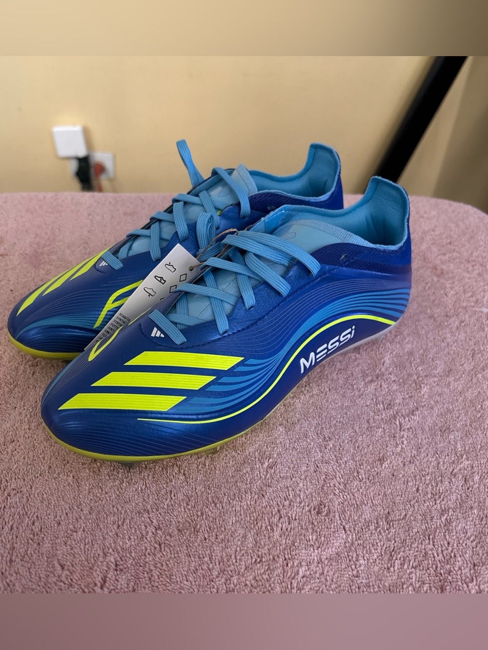 Adidas Messi F50 Elite FG Soccer Cleats Blue Boys Size 6 JP7450 Women’s Size 7